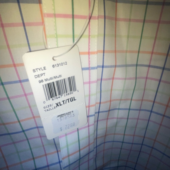 Enro Men’s Multi-color No-iron Button Down Short Sleeve Shirt XLT - Picture 5 of 5